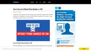 How to Use imo Without Phone Number or SIM