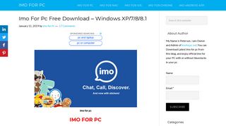 Imo for PC for Download Without Bluestacks - Official Website