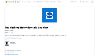 Get imo desktop free video calls and chat - Microsoft Store