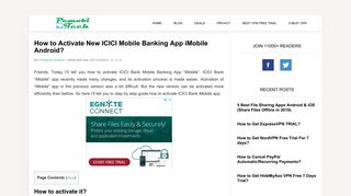 How to Activate New ICICI Mobile Banking App iMobile Android?