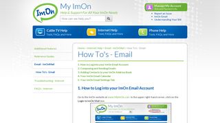 How To's - Email - My ImOn