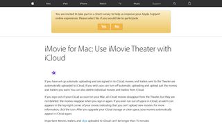 iMovie for Mac: Use iMovie Theater with iCloud - Apple Support