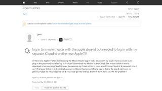 log in to imovie theater with the apple s… - Apple Community