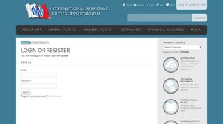 IMPA - International Maritime Pilots' Association | Login / Register