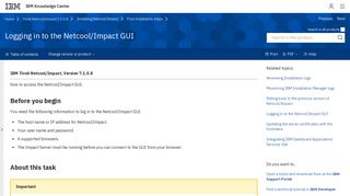 Logging in to the Netcool/Impact GUI - IBM