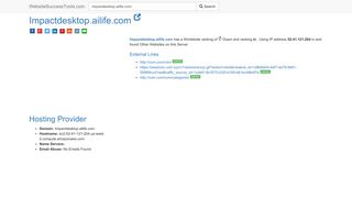 Impactdesktop.ailife.com Error Analysis (By Tools)