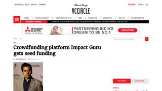 Crowdfunding platform Impact Guru gets seed funding | VCCircle