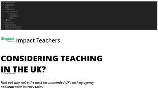 Impact Teachers | UK Recruitment Teaching Agency