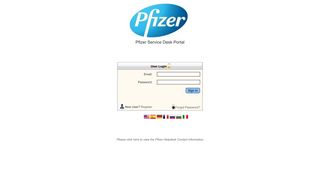 Pfizer Service Desk Portal: Login