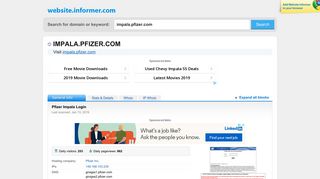impala.pfizer.com at WI. Pfizer Impala Login - Website Informer