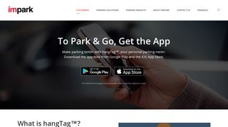 hangTag - To Park & Go, Get the App - Impark