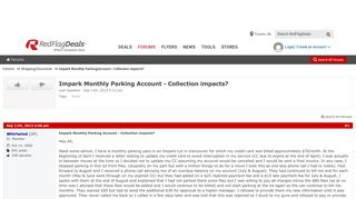 Impark Monthly Parking Account - Collection impacts ...