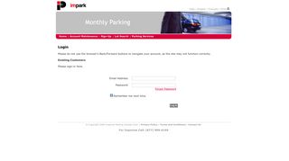 Account Maintenance - IMPARK