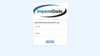 Imperial Bag Online Ordering System Login