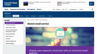 Alumni email service | Alumni | Imperial College London