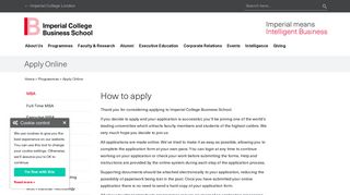 Apply Online | Imperial College Business School