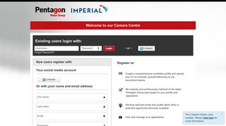 Welcome to the Pentagon Group Career Center - Register or Login