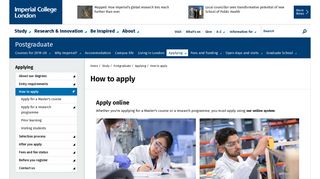 How to apply | Study | Imperial College London