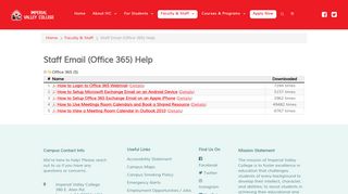 Staff Email (Office 365) Help - Faculty/Staff - Imperial Valley College