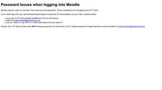 Moodle - Forgotten Password Page - Imperial College Healthcare ...