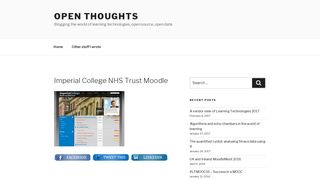Imperial College NHS Trust Moodle – Open Thoughts