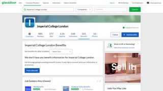 Imperial College London Employee Benefits and Perks | Glassdoor