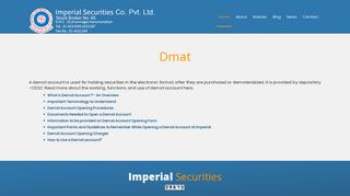 Dmat - Imperial Securities