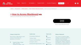 How to Access Blackboard - Imperial Valley College - Imperial Valley ...