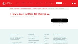 How to Login to Office 365 Webmail - Imperial Valley College ...