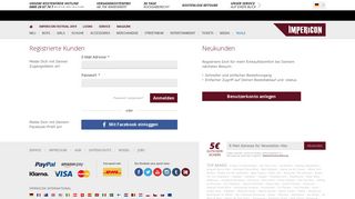 Kundenlogin - Impericon.com DE