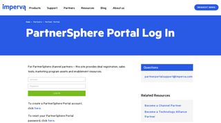 Partner Portal Log In | Imperva, Inc.