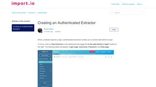 Creating an Authenticated Extractor – Import.io Help Center