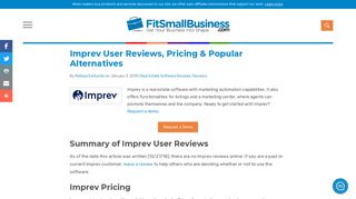 Imprev User Reviews, Pricing & Popular Alternatives - Fit Small Business