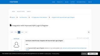 Integration with Improved AJAX Login & Register - Function90 : Support