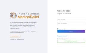 International Medical Relief - Account Page