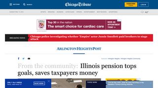 Illinois pension tops goals, saves taxpayers money - Chicago Tribune