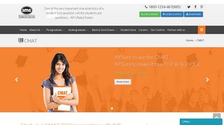 Coaching for CMAT 2019 MBA Entrance test – IMS India
