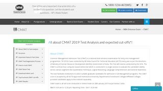 Get a detailed analysis of CMAT 2019 test structure, section-wise ... - IMS