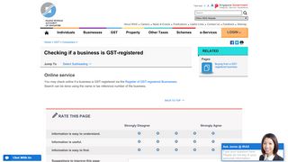 Checking if a business is GST-registered - IRAS