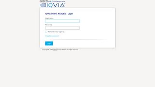 IQVIA Online Analytics - Login
