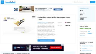 Visit Studentlms.imtcdl.ac.in - Blackboard Learn.