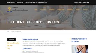 Student Support Services - IMT-Best Distance Learning College in ...
