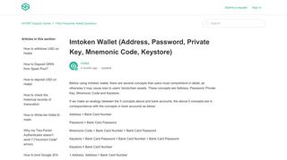 Imtoken Wallet (Address, Password, Private Key, Mnemonic Code ...