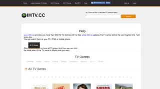 Help - TV Video | TV Shows | Free TV Online | imtv.cc