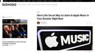 How to Listen to Apple Music in Your Web Browser Right Now - Gizmodo