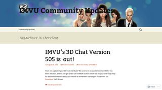3D Chat client | IMVU Community Updates