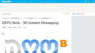 IMVU Beta - 3D Instant Messaging - Mashable