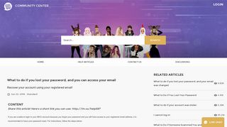 What to do if you lost your password, and you can access your ... - IMVU