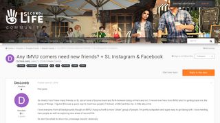 Any IMVU comers need new friends? + SL Instagram & Facebook - Make ...