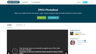 IMVU PhotoReal | Devpost